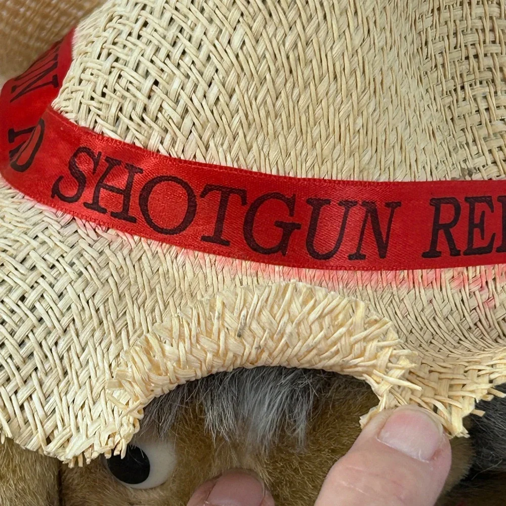 Vintage “Shot Gun Red” Plush Doll With Autographed Hat HeeHaw &‎ Handmade Wagon
